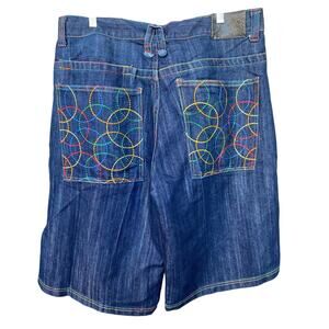 Regal Jeans Baggy Y2K Denim Hip Hop Grunge VTG Embroidered Jorts Size 38 Shorts